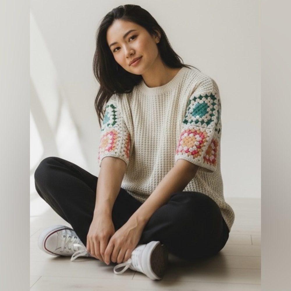 Bunulu Crochet Top Women’s Size L